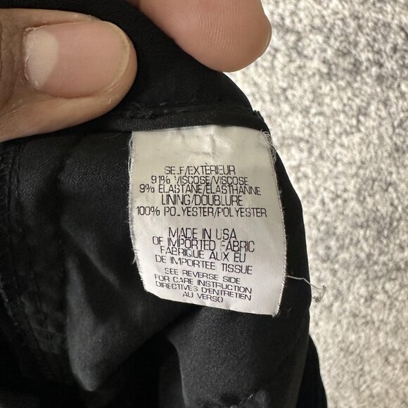 Theory Pants Womens 0 Black Sienna Priceless Ankle Trousers Stretch Made in USA - Picture 8 of 8